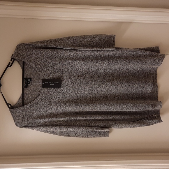 NWT, New Look Plus-Size Zip Hem Mini Boucle Top - Picture 4 of 13